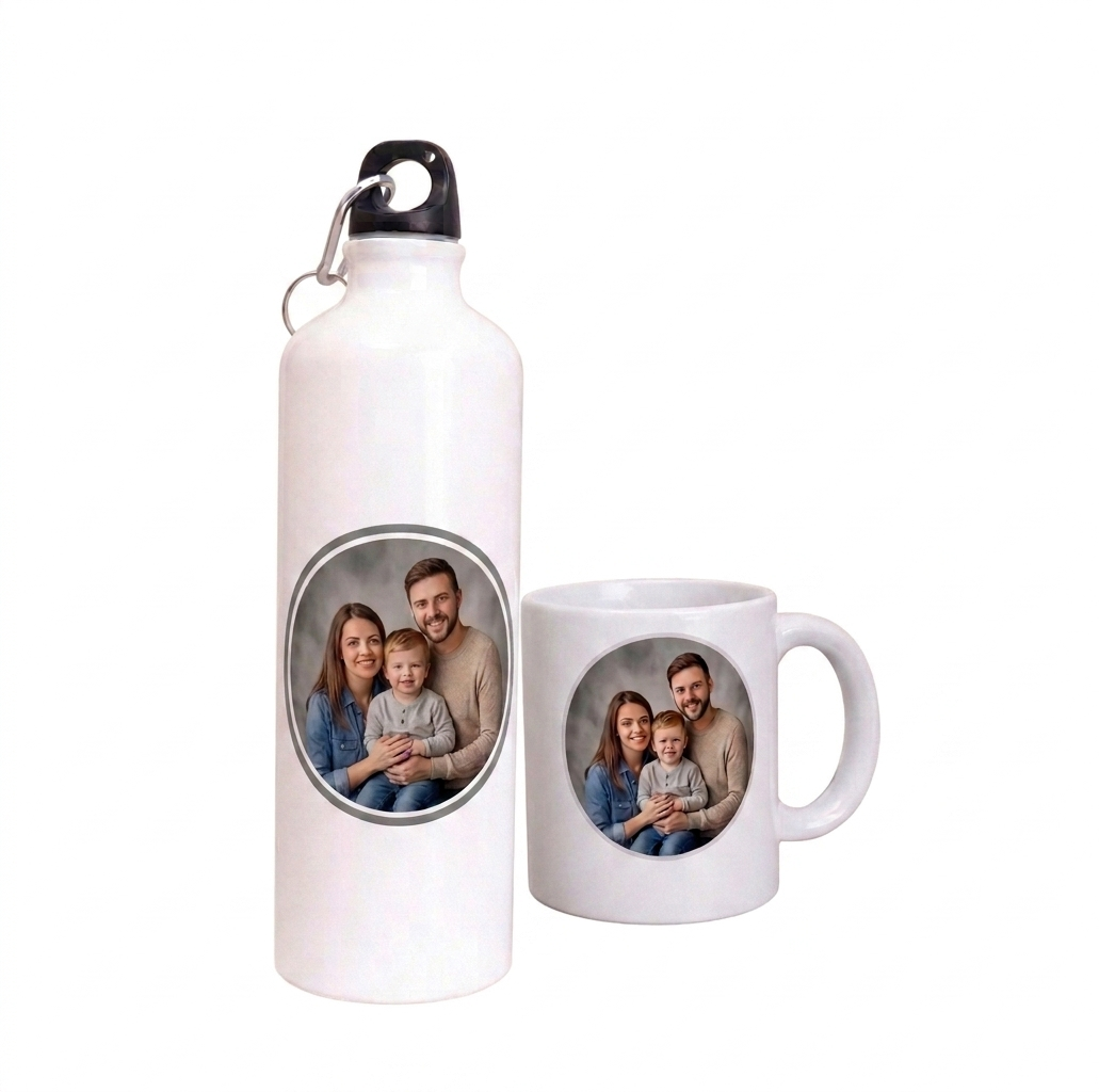 Personalized water bottle and mug