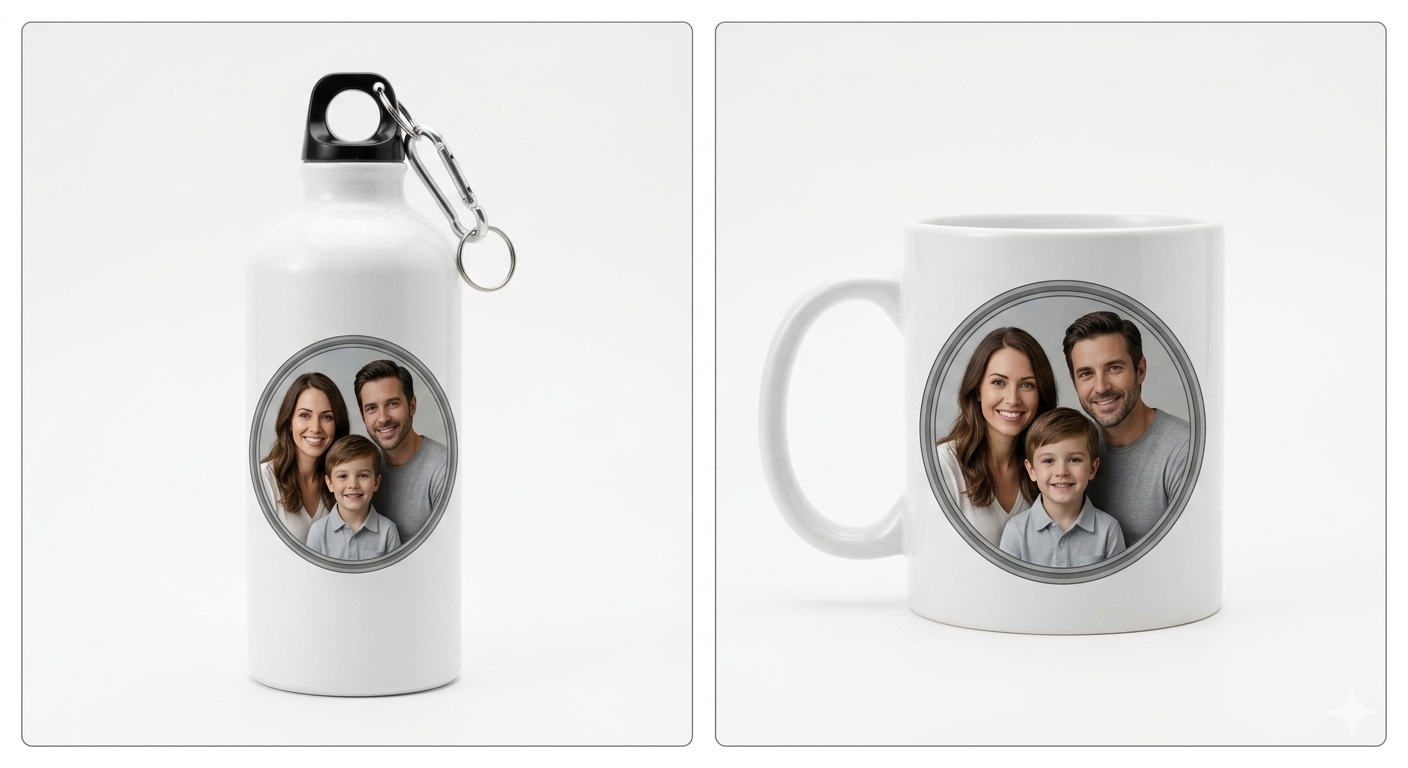 Personalized water bottle and mug