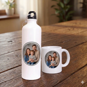 Personalized water bottle and mug