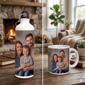 Personalized water bottle and mug