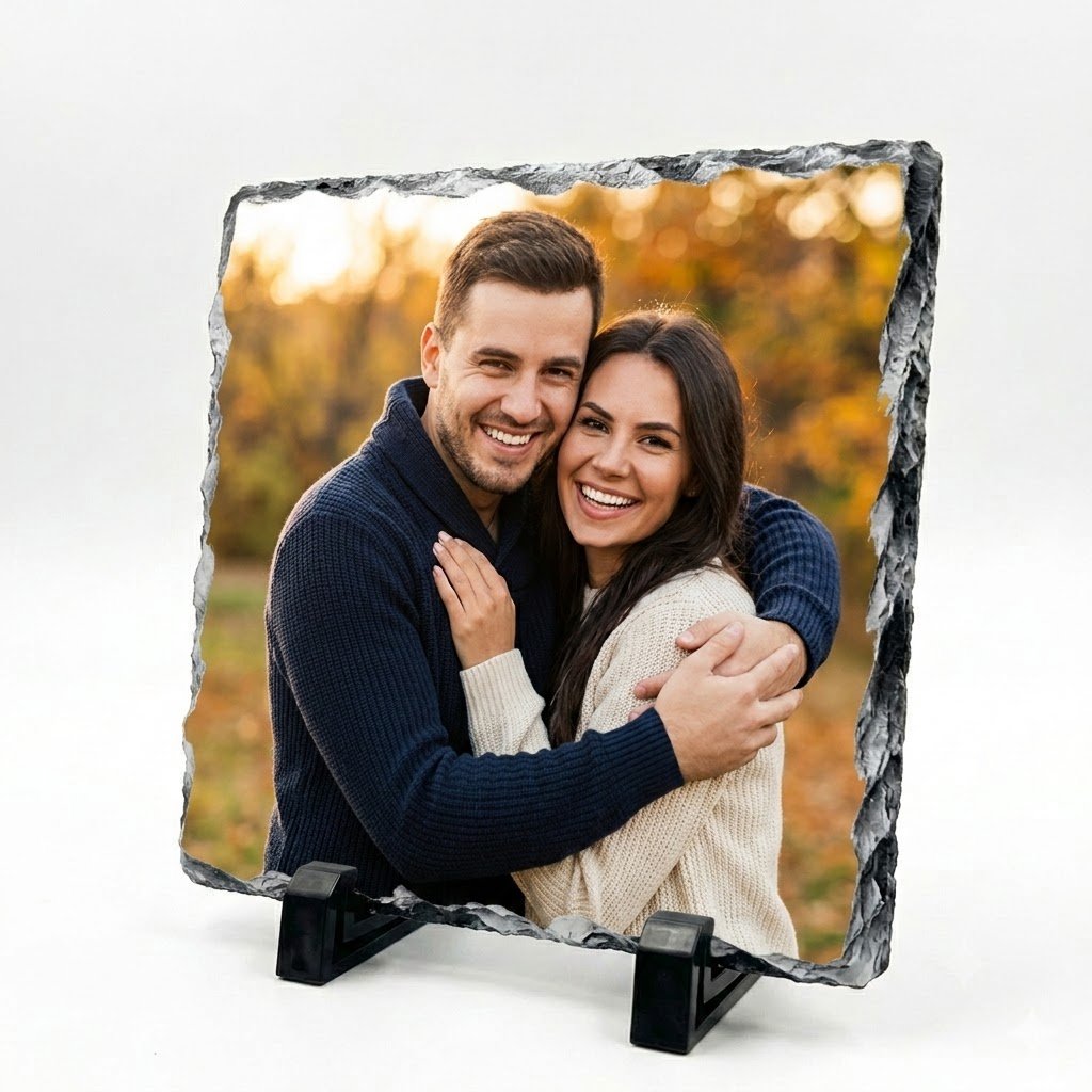 personalized stone photo frame