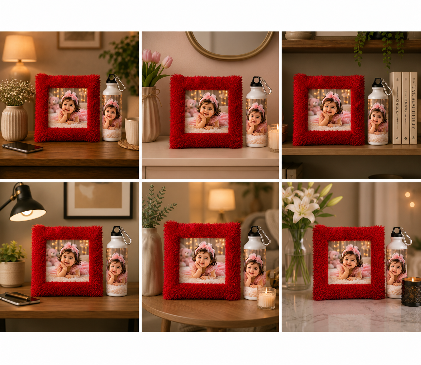 Personalized Cushion & Sipper Bottle