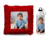 Customised Cushion with Sipper Bottle