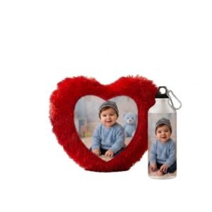 Customised Cushion & Sipper Bottle